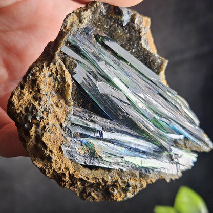 Vivianite Crystal Cluster 131.82g, Vivianite Specimen, Raw Blue