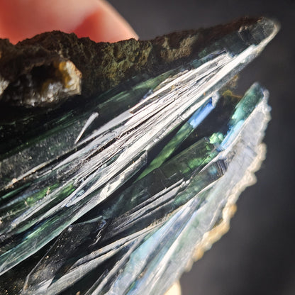 Vivianite Crystal Cluster 131.82g, Vivianite Specimen, Raw Blue