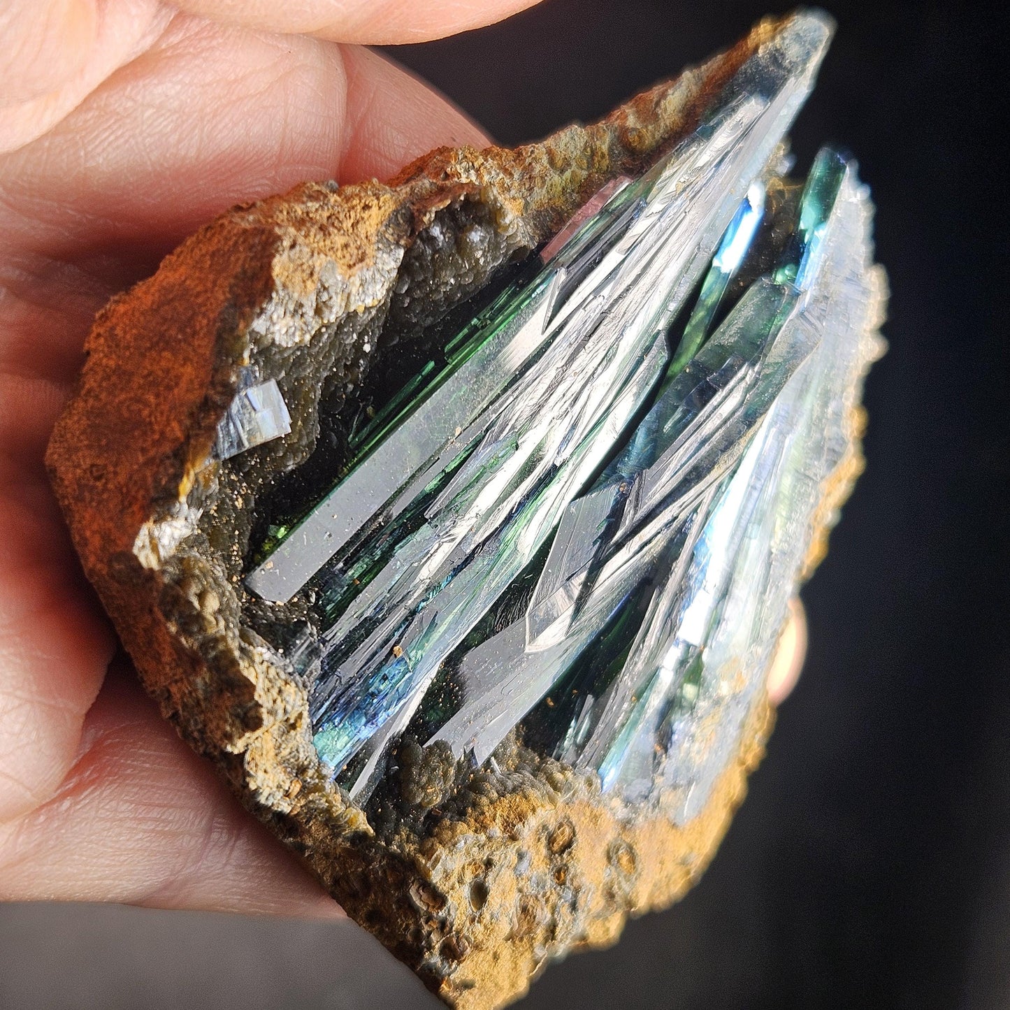 Vivianite Crystal Cluster 131.82g, Vivianite Specimen, Raw Blue