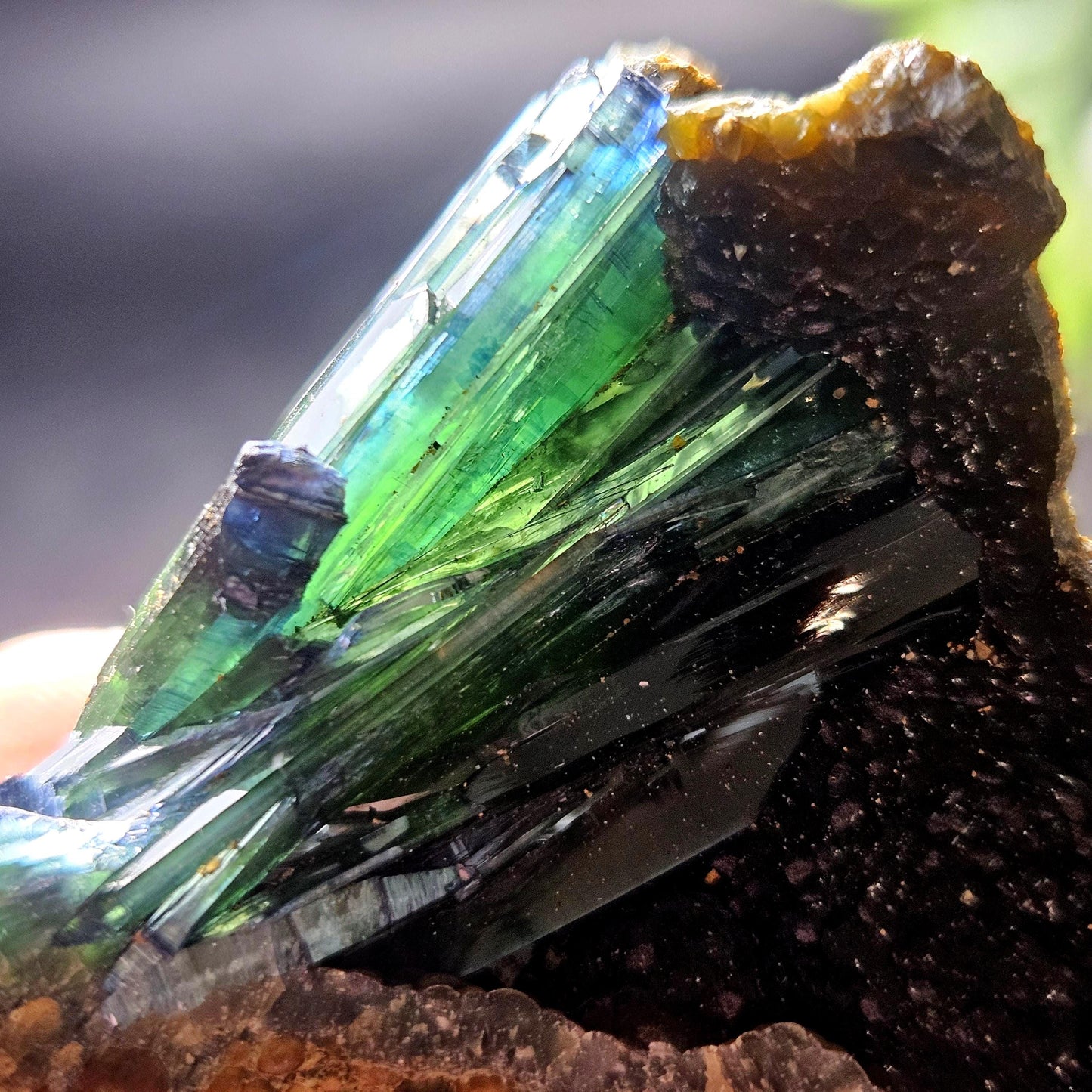 Vivianite Crystal Cluster 57.87g, Vivianite Specimen, Raw Blue