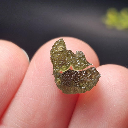 Moldavite Angel Chime Specimen 0.72g, Genuine Moldavite