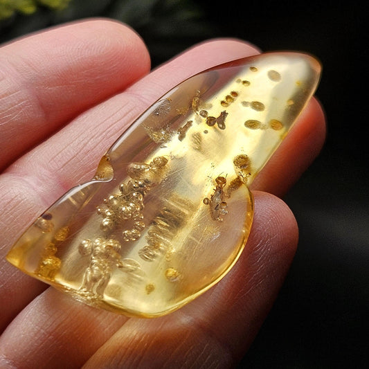 Amber with Bugs & Static Enhydro 6.09g