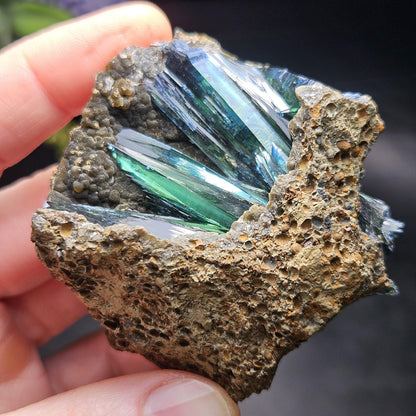 Vivianite Crystal Cluster 109.55g, Vivianite Specimen, Raw Blue