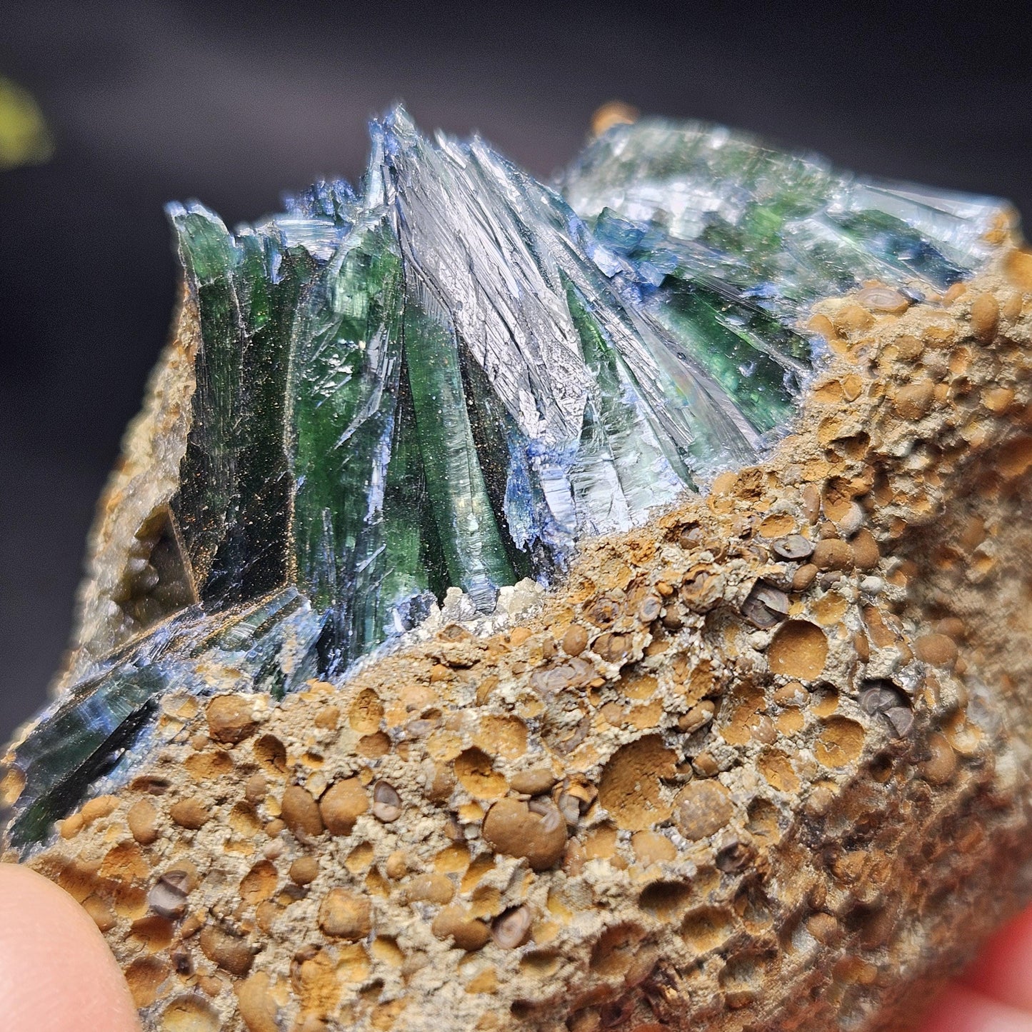Vivianite Crystal Cluster 109.55g, Vivianite Specimen, Raw Blue
