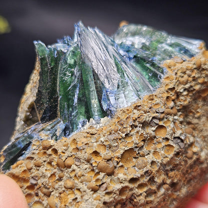 Vivianite Crystal Cluster 109.55g, Vivianite Specimen, Raw Blue