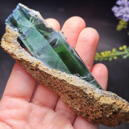 Vivianite PHANTOM Crystal Specimen 72.49g, Vivianite Crystal Cluster, Raw Blue
