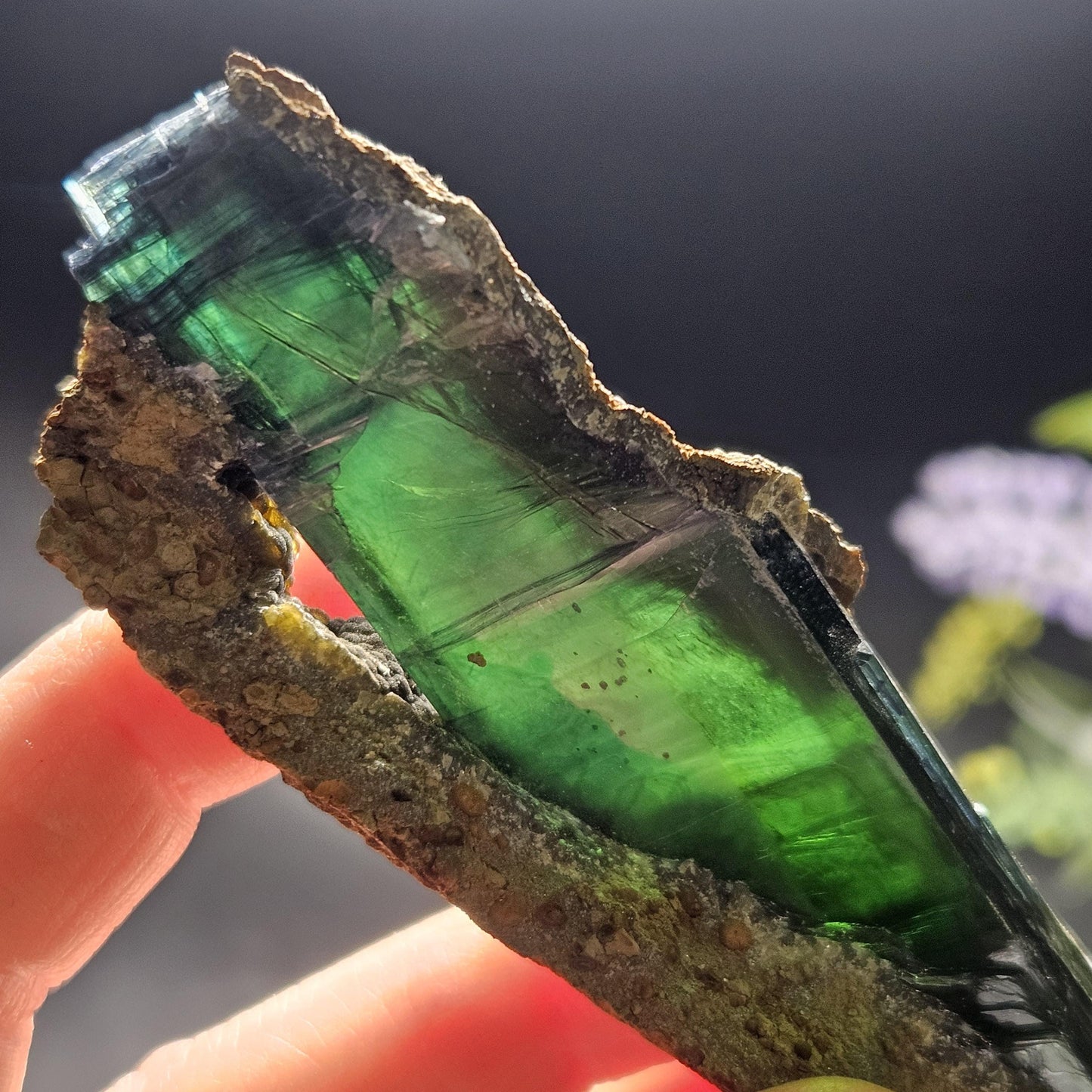 Vivianite PHANTOM Crystal Specimen 72.49g, Vivianite Crystal Cluster, Raw Blue