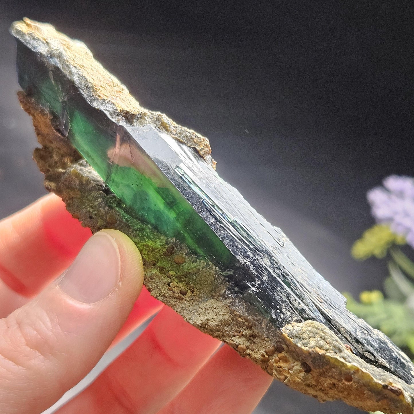 Vivianite PHANTOM Crystal Specimen 72.49g, Vivianite Crystal Cluster, Raw Blue