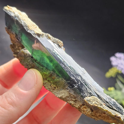 Vivianite PHANTOM Crystal Specimen 72.49g, Vivianite Crystal Cluster, Raw Blue