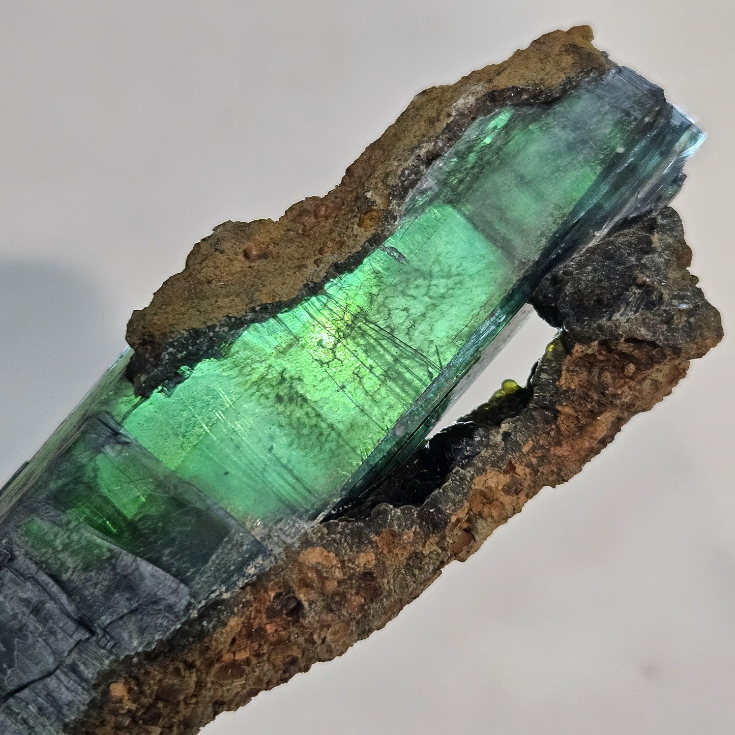 Vivianite PHANTOM Crystal Specimen 72.49g, Vivianite Crystal Cluster, Raw Blue