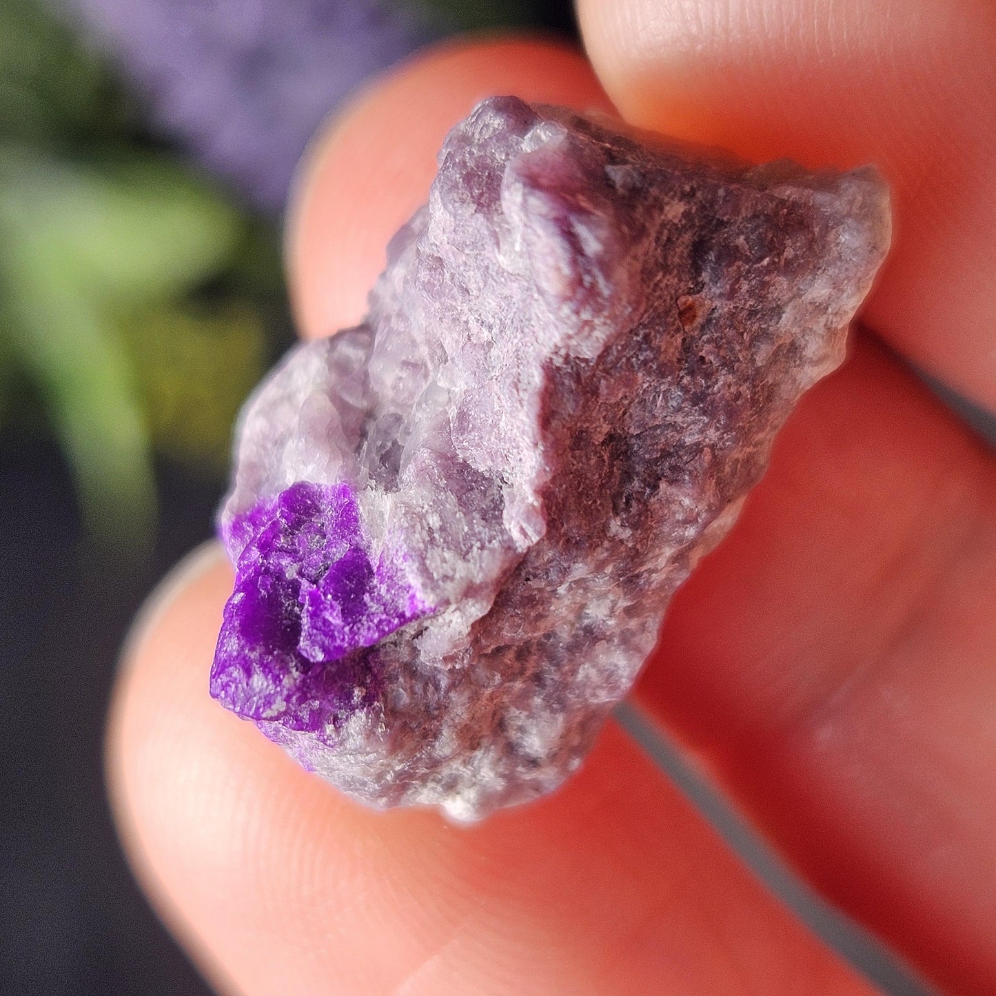 Gel Sugilite Crystal 4.87g, Raw South African Sugilite Stone Specimen