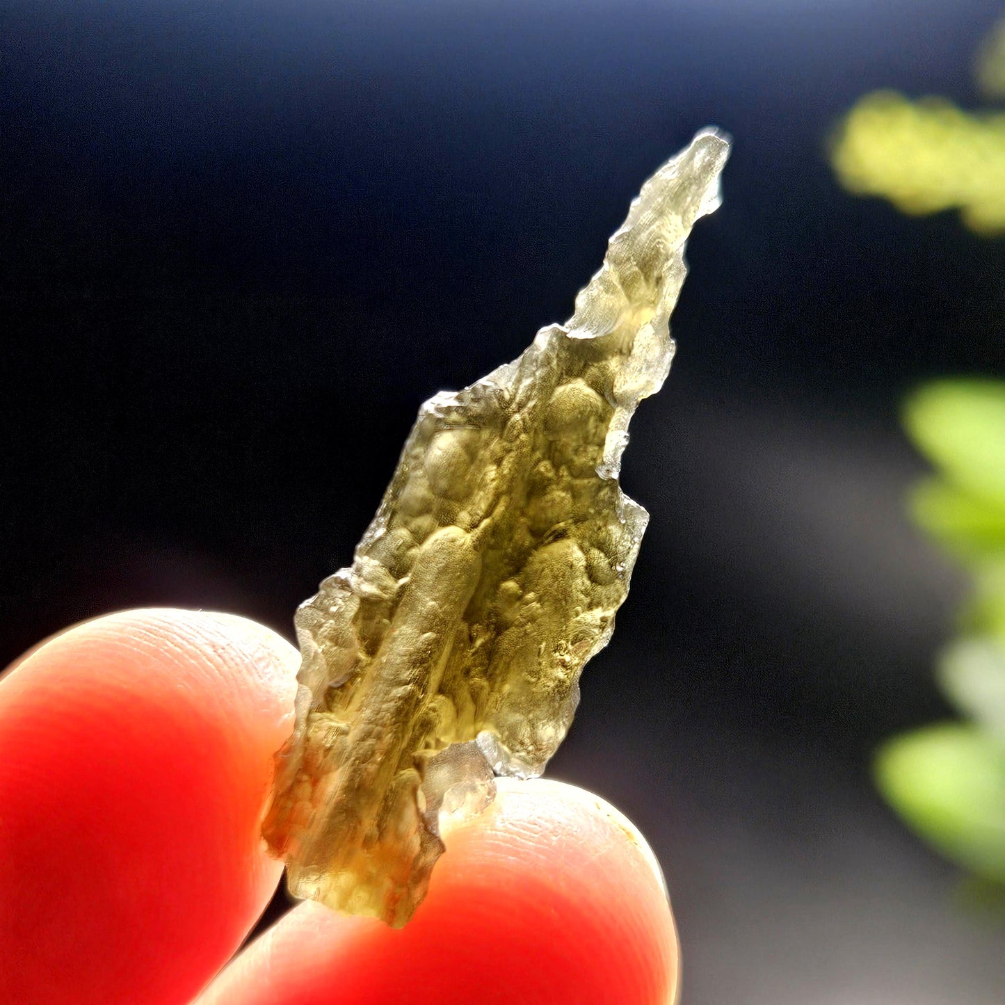 Genuine Moldavite Specimen 1.67g, Authentic Raw Moldavite Crystal