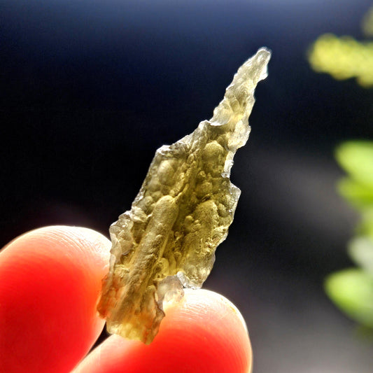 Genuine Moldavite Specimen 1.67g, Authentic Raw Moldavite Crystal
