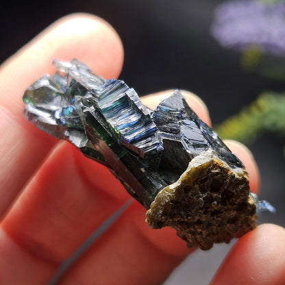 AAA Vivianite Crystal Specimen 13.37g, Terminated Vivianite Crystal, Raw Blue