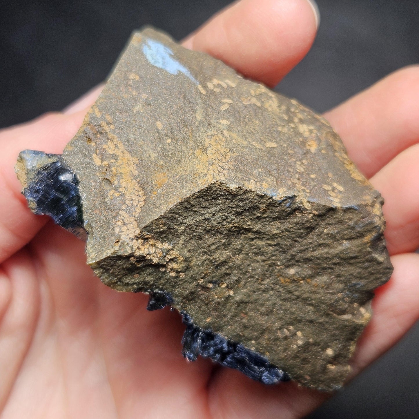 Vivianite Crystal Cluster 126.53g, Vivianite Specimen, Raw Blue