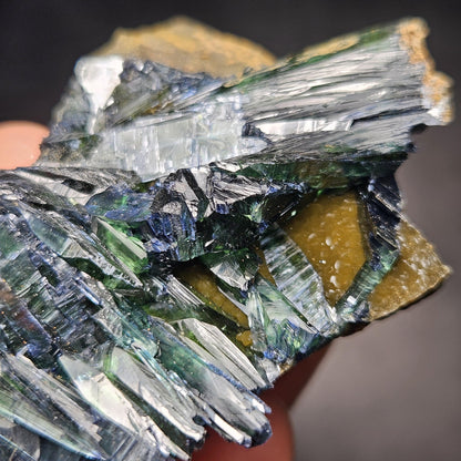 Vivianite Crystal Cluster 126.53g, Vivianite Specimen, Raw Blue