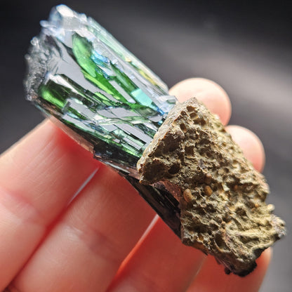 Vivianite Crystal Specimen 39.00g, Terminated Vivianite Crystal, Raw Blue