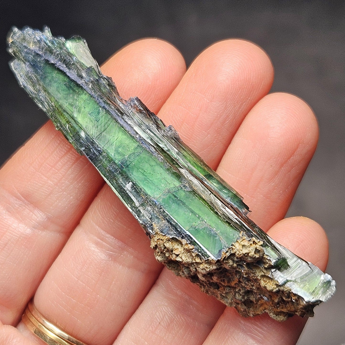 Vivianite Crystal Cluster 18.37g, Vivianite Specimen, Raw Blue