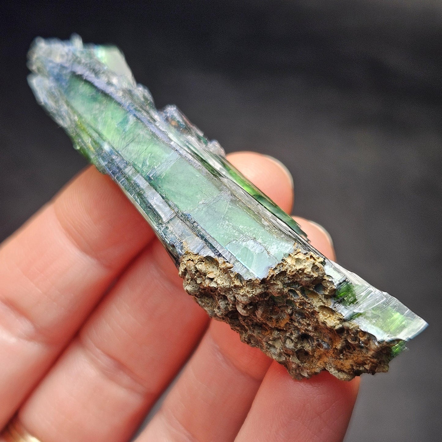 Vivianite Crystal Cluster 18.37g, Vivianite Specimen, Raw Blue