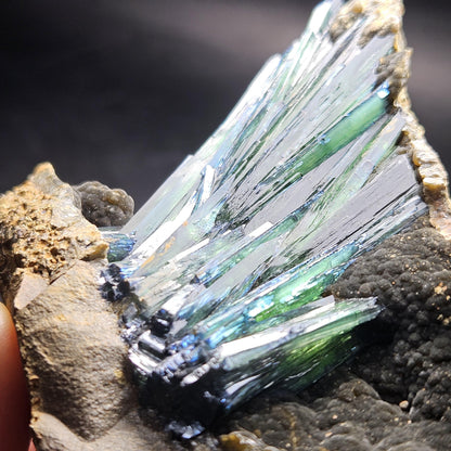 Vivianite Crystal Cluster 254.86g, Vivianite Specimen, Raw Blue