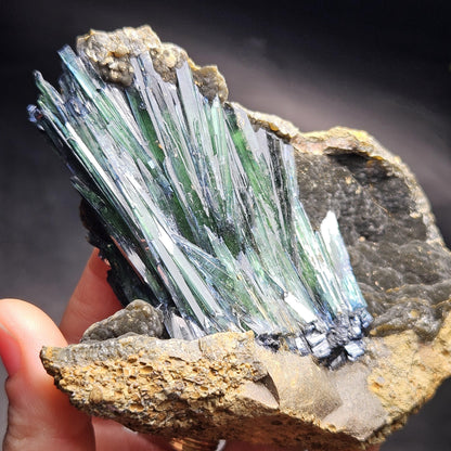 Vivianite Crystal Cluster 254.86g, Vivianite Specimen, Raw Blue
