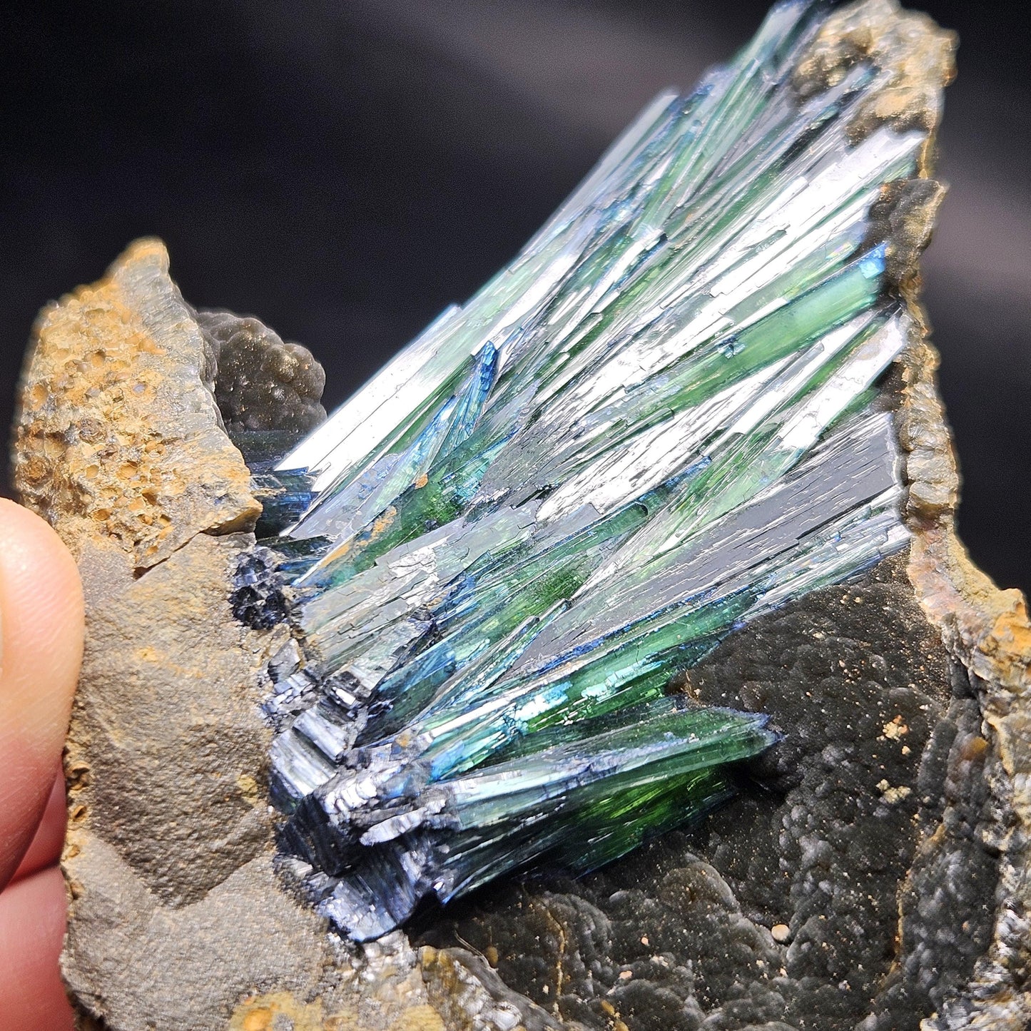 Vivianite Crystal Cluster 254.86g, Vivianite Specimen, Raw Blue
