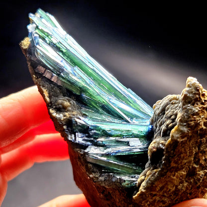 Vivianite Crystal Cluster 254.86g, Vivianite Specimen, Raw Blue