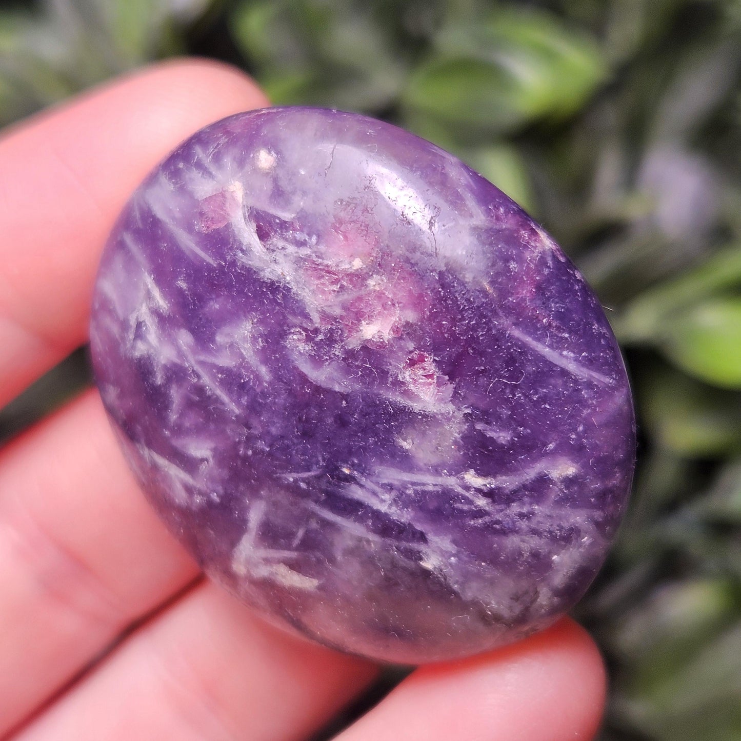 Lepidolite Palm Stone Crystal (1.25