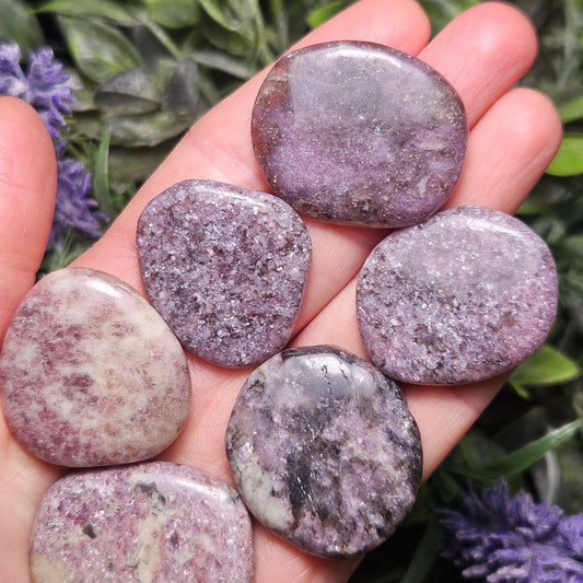 Lepidolite Polished Stone 1.25", Lepidolite Crystal Specimen