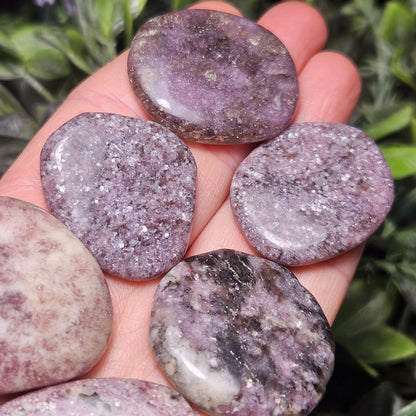 Lepidolite Polished Stone 1.25", Lepidolite Crystal Specimen