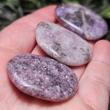 Lepidolite Polished Stone 1.25", Lepidolite Crystal Specimen