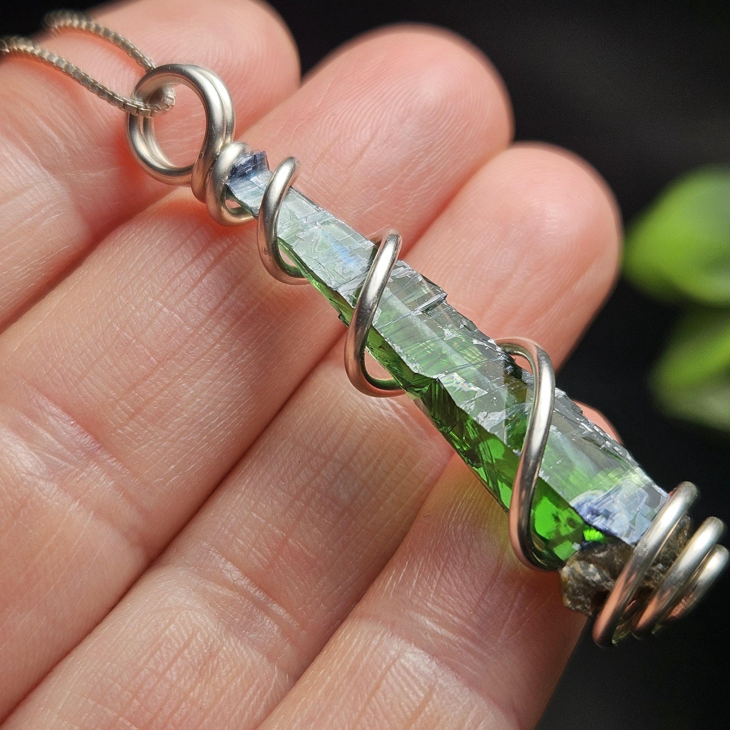 Vivianite Crystal Pendant, High Quality Terminated Specimen