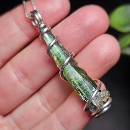 Vivianite Crystal Pendant, High Quality Terminated Specimen