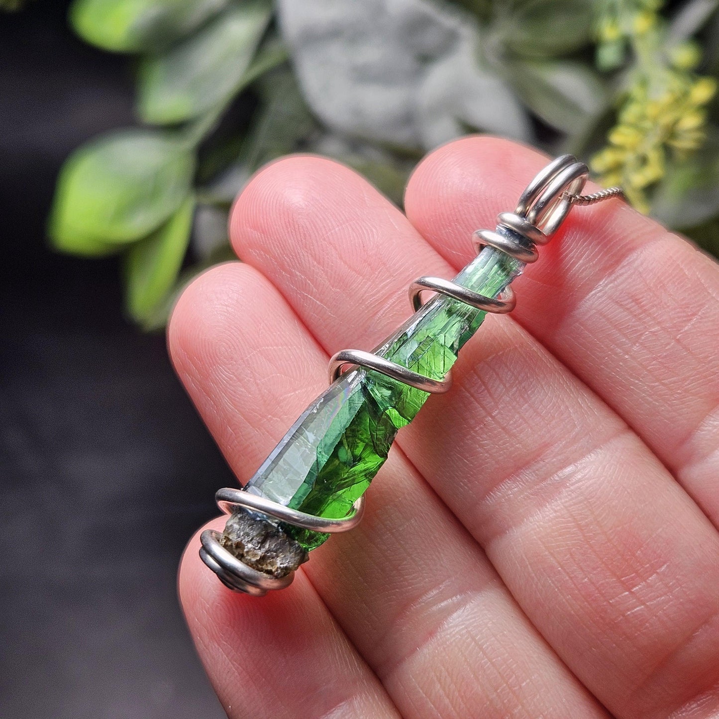 Vivianite Crystal Pendant, High Quality Terminated Specimen