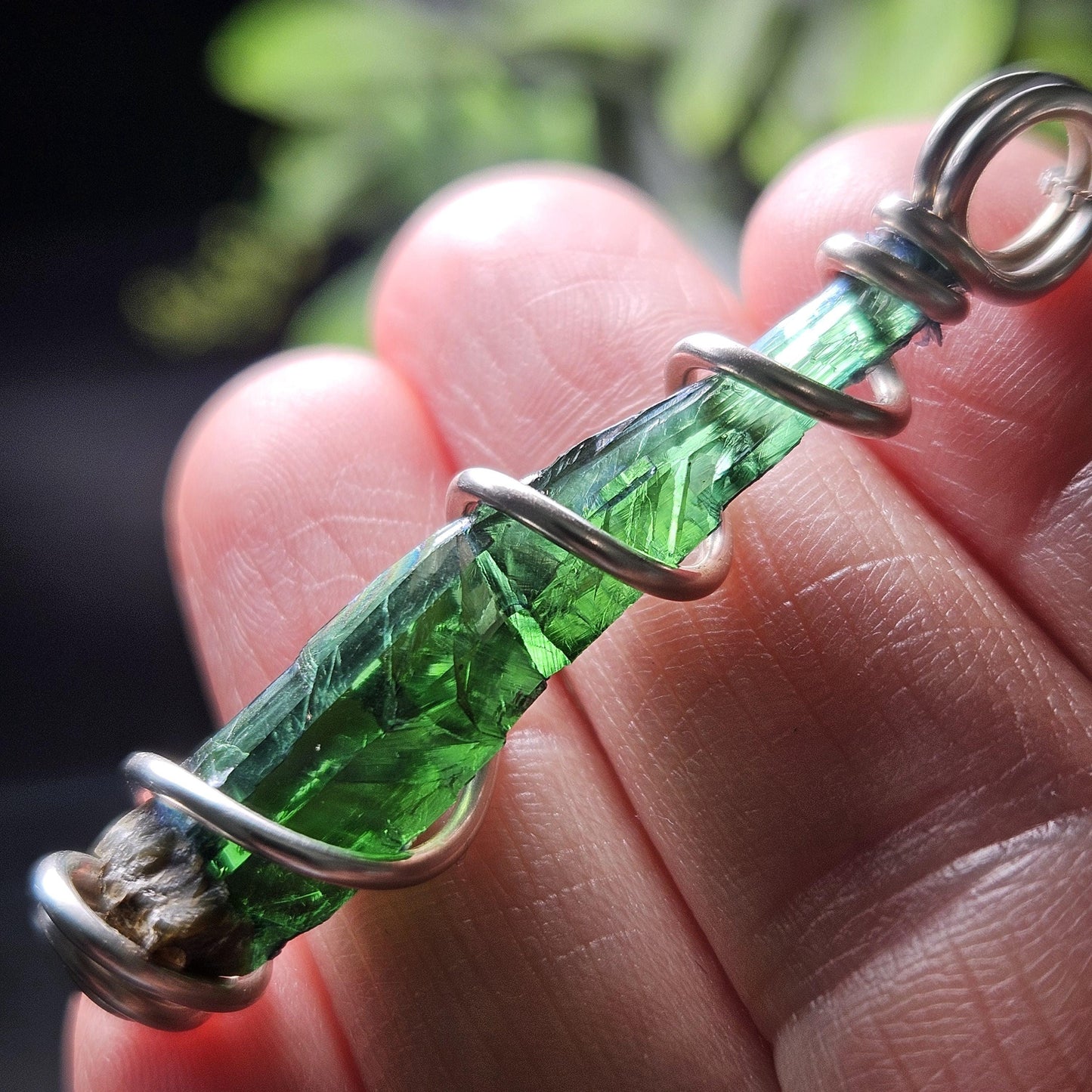 Vivianite Crystal Pendant, High Quality Terminated Specimen