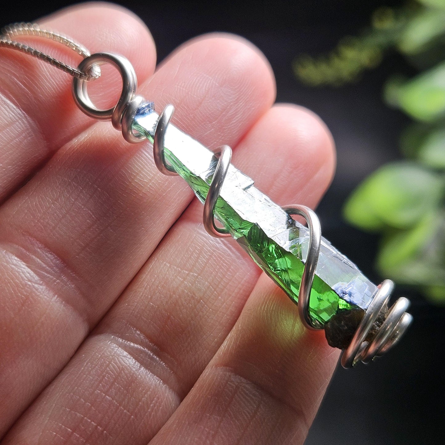 Vivianite Crystal Pendant, High Quality Terminated Specimen