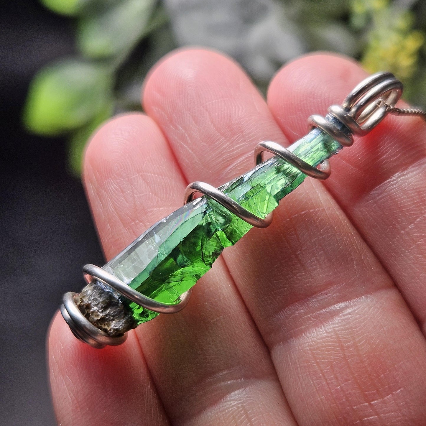 Vivianite Crystal Pendant, High Quality Terminated Specimen