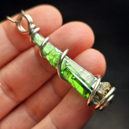 Vivianite Crystal Pendant, High Quality Terminated Specimen