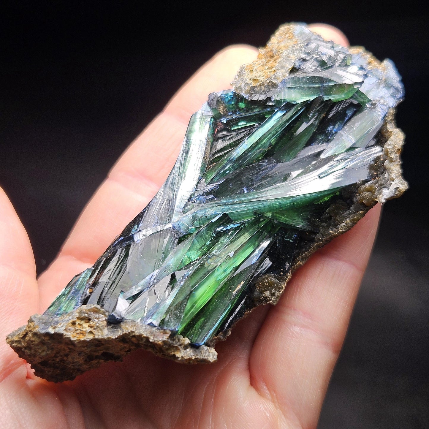 Vivianite Crystal Cluster 90.55g, Vivianite Specimen, Raw Blue