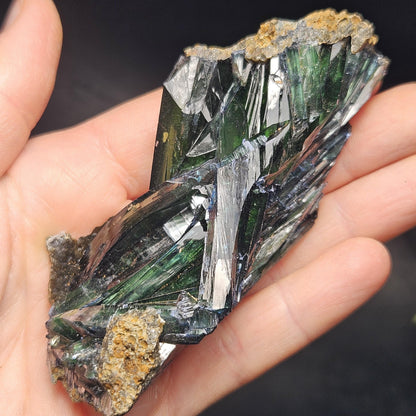 Vivianite Crystal Cluster 90.55g, Vivianite Specimen, Raw Blue