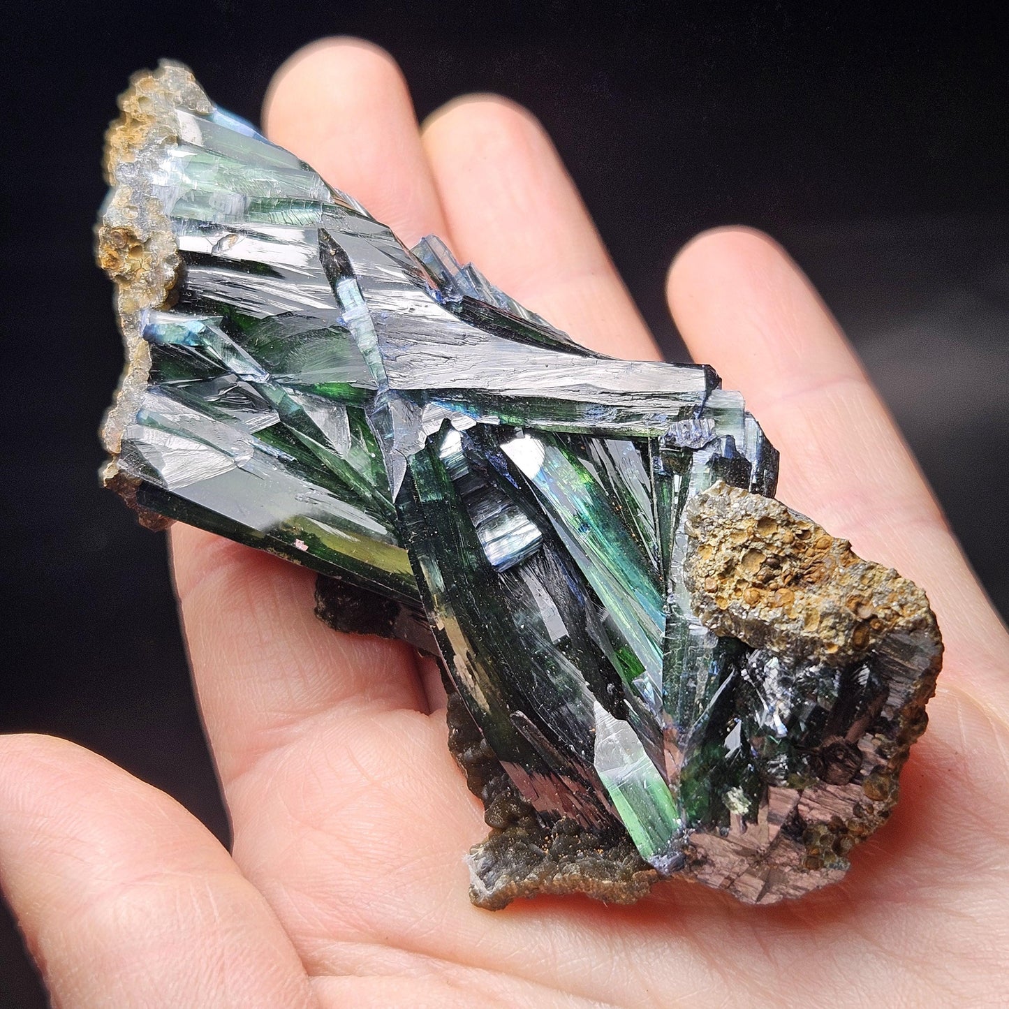 Vivianite Crystal Cluster 90.55g, Vivianite Specimen, Raw Blue