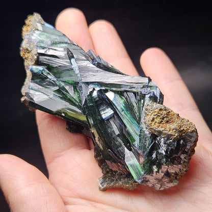 Vivianite Crystal Cluster 90.55g, Vivianite Specimen, Raw Blue