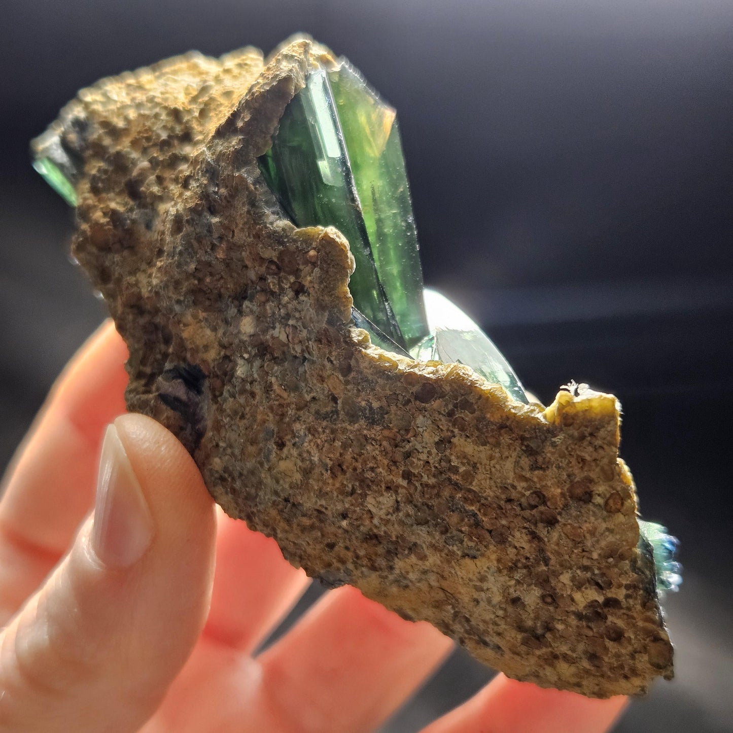 Vivianite Crystal Cluster 90.55g, Vivianite Specimen, Raw Blue