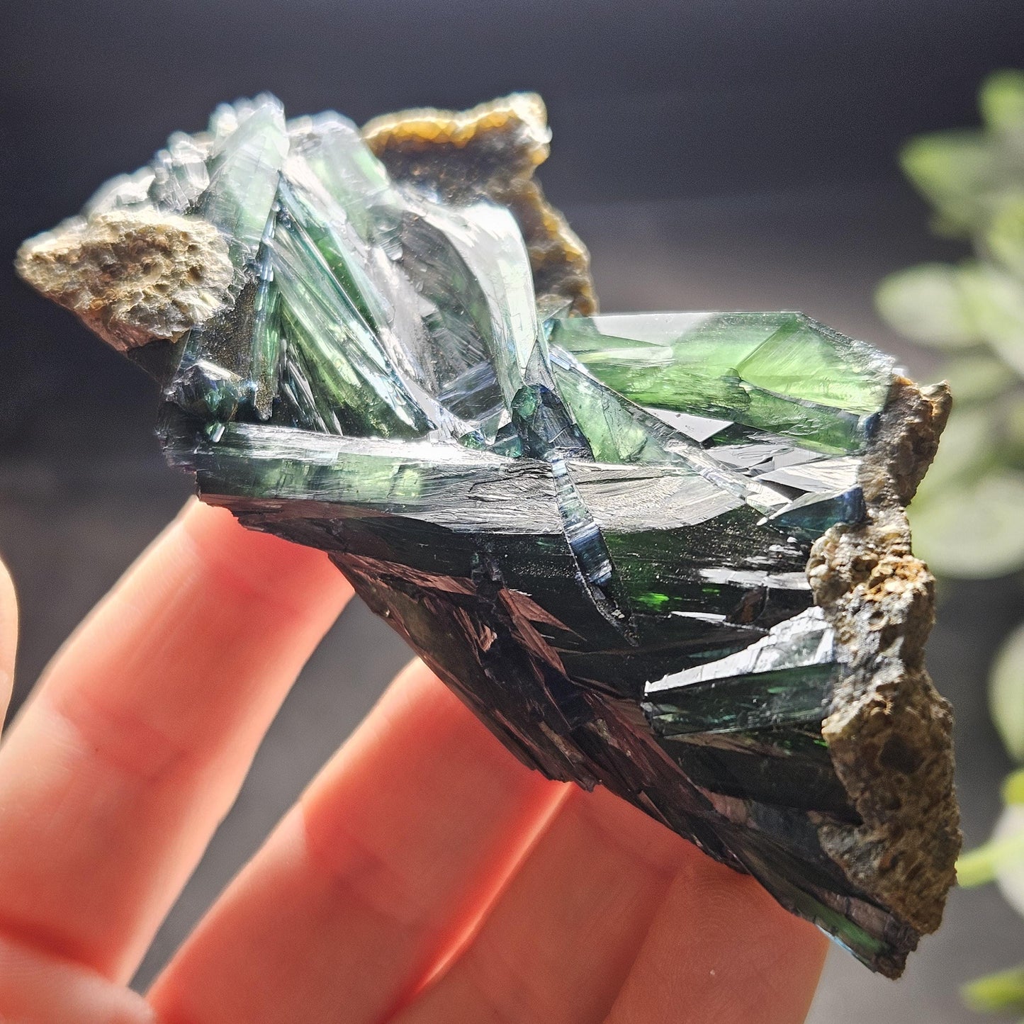 Vivianite Crystal Cluster 90.55g, Vivianite Specimen, Raw Blue