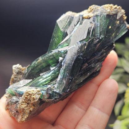 Vivianite Crystal Cluster 90.55g, Vivianite Specimen, Raw Blue