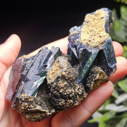 Vivianite Crystal Cluster 140g, Vivianite Specimen, Raw Blue
