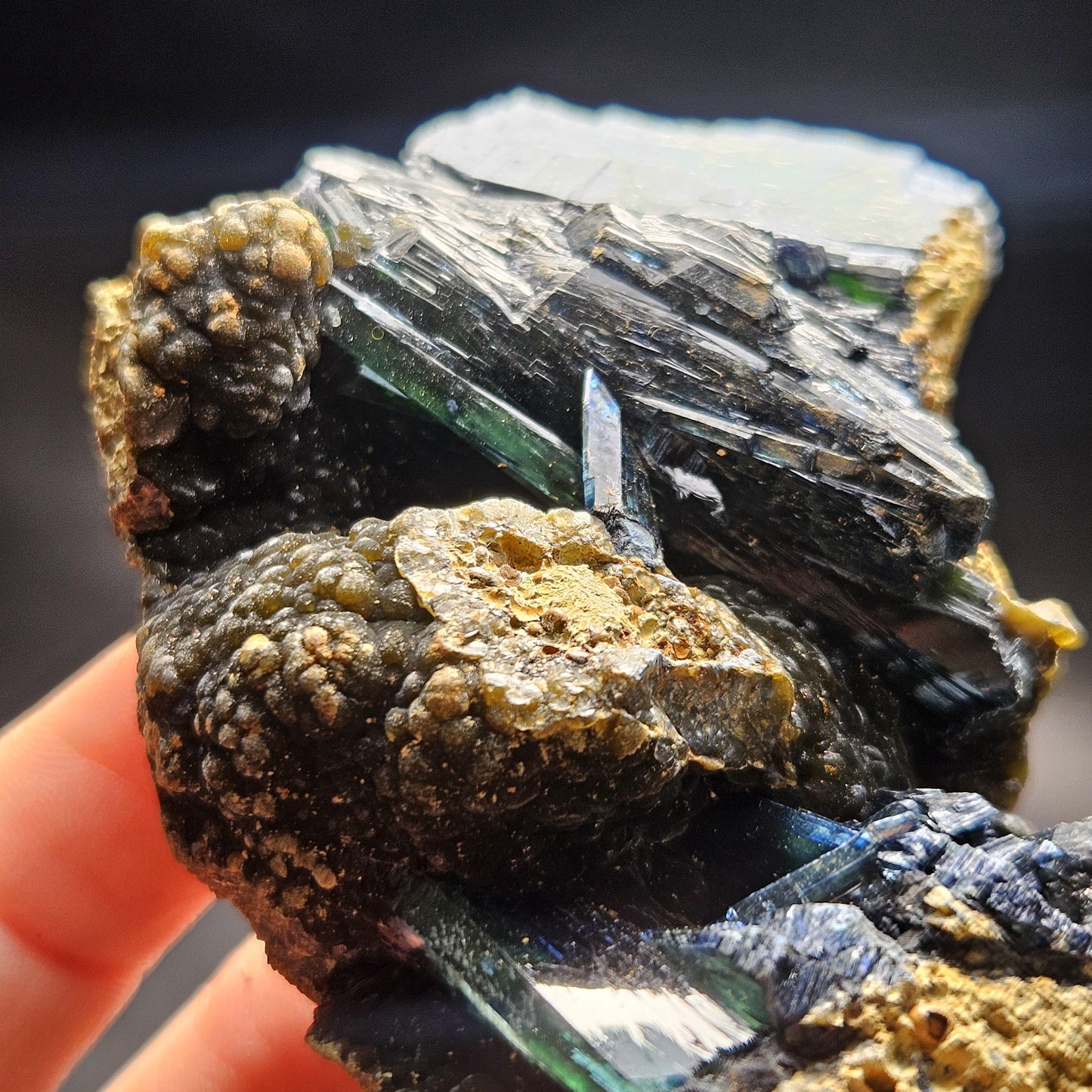 Vivianite Crystal Cluster 140g, Vivianite Specimen, Raw Blue