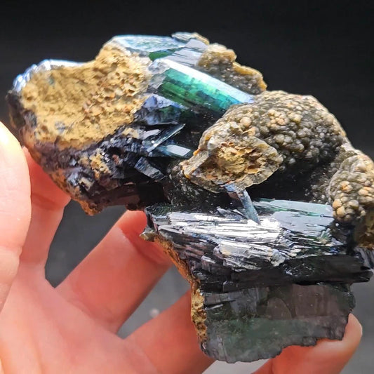 Vivianite Crystal Cluster 140g, Vivianite Specimen, Raw Blue