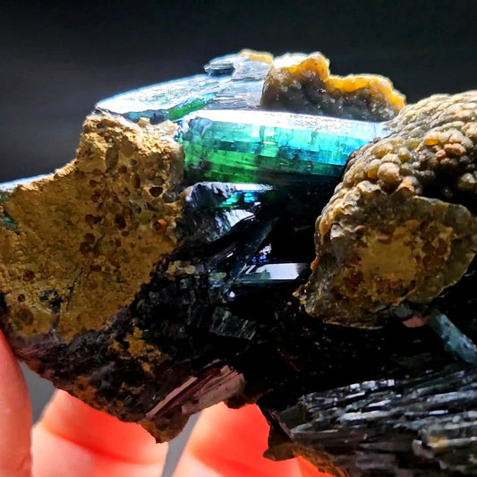 Vivianite Crystal Cluster 140g, Vivianite Specimen, Raw Blue