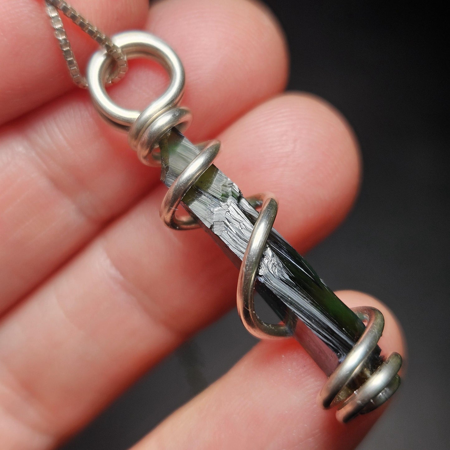 Vivianite Crystal Pendant, High Quality Terminated Specimen